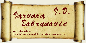 Varvara Dobranović vizit kartica